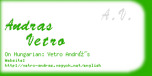 andras vetro business card